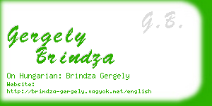 gergely brindza business card